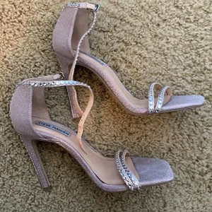 Steve Madden Collette Blush Glitter Rhinestone Strappy Stiletto Size 7 thumbnail 13