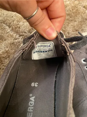 Superga Gray Canvas Low-Top Sneakers with Cream Sole EU 39 thumbnail 3