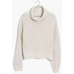 MADEWELL Burgundy Side-Button Turtleneck Sweater thumbnail 5