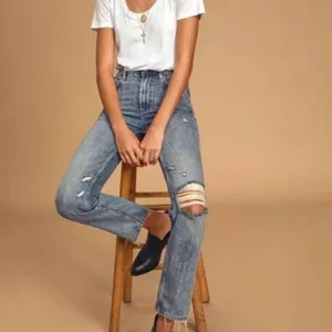 Free People Dakota Straight‎ Leg Jean in Indigo Blue Size 26 thumbnail 3