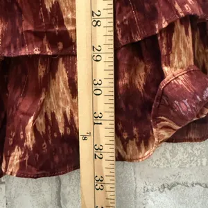Revolve House of Harlow The Neck Ruffle Mini Dress Long Sleeve Rust Copper Sz M thumbnail 10
