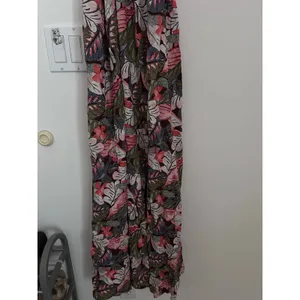 New Women’s Wild Fable Tropical Palm Print Maxi Dres Rayon Stretchy size Medium thumbnail 2