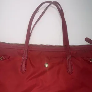 JPK Paris 75 Designer‎ Minimalist Canvas Carry Travel Red Crimson Tote Bag Purse thumbnail 7