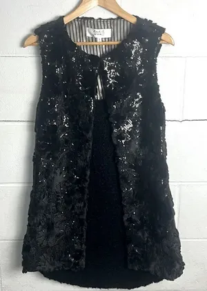 Badgley Mischka Mack + James sequin cardigan thumbnail 1