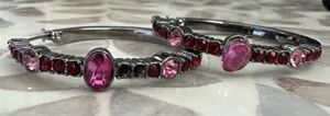 Vintage Paparazzi*The Gem Fairy* Guess‎ Pink Hoop Earring thumbnail 1