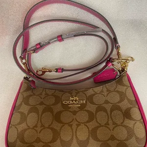 Coach Khaki Cerise Teri Shoulder Bag thumbnail 5