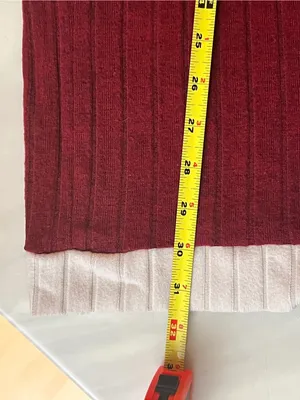 Womens XL Ribbed Lounge Pajama Set Cream Top Burgundy Pants Soft Cozy thumbnail 9