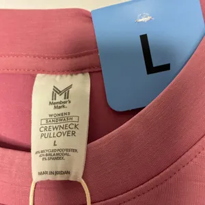 Member's Mark Pink Sandwash Athleisure Crewneck Pullover NWT Womens Large thumbnail 4