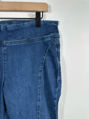 Free People We The Free Double Dutch Pull-On Slit Skinny Jeans Denim Size Medium‎ thumbnail 7