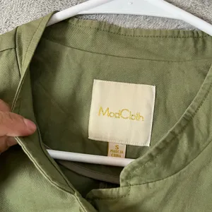 ModCloth Military Inspired Olive Green Button Jacket‎ Structured Fit Size Small thumbnail 6
