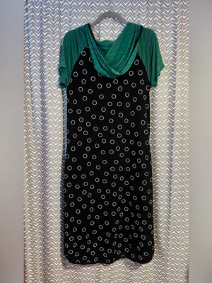 Alembika | Mixed-media Hooded Tunic Dress, size 4 (US 12-14) thumbnail 4