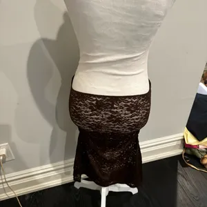 White Fox Brown Lace Fitted Maxi Skirt thumbnail 5