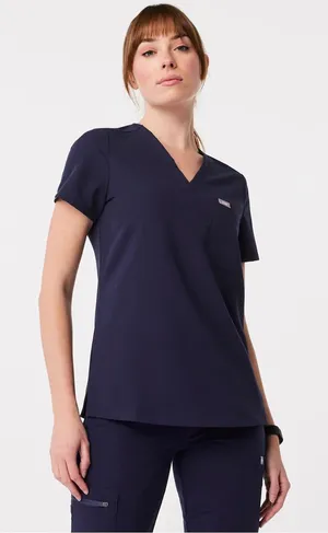 Figs Catarina One Pocket Scrub Top Navy Blue Size Small thumbnail 1