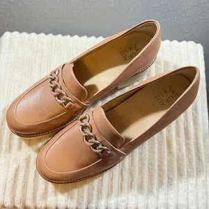 1133|NWOT Naturalizer Darry Leather Platform Chain Lug Sole Loafer Tan Women 12M thumbnail 10