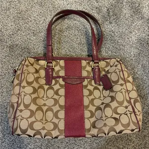 Coach Signature Stripe Purse thumbnail 1