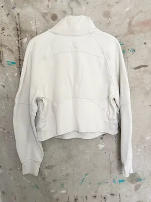 Lululemon Scuba Oversized Funnel Neck Half Zip, Bone thumbnail 4