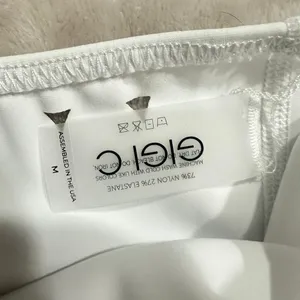 GIGI C Jacqui Sports Bra Women's Medium White One Shoulder Cutout Asymmetrical thumbnail 5
