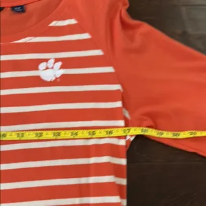 Cutter and Buck Clemson Orange and White Striped 3/4 Sleeve Top M PRICE DROP!!! thumbnail 6