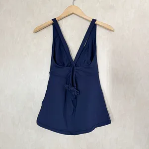 Athleta Women’s Plunge Tankini Top A-C Dress Swimwear in Blue M thumbnail 6