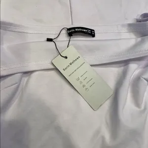 Sarin Matthew’s Women’s White Off The Shoulder High Low Dress Size M thumbnail 14