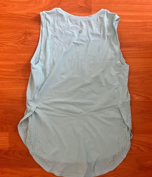 High Neck Split Hem Run Tank Icing Blue thumbnail 4