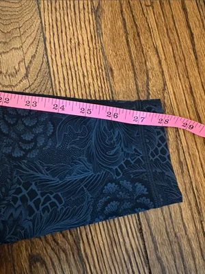 Lululemon Wunder Under HR Tight 25" Nouveau Mach Blue Black Sz 12 Luxtreme NWOT thumbnail 8