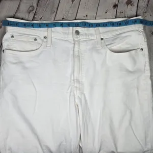 J. Crew Slim Boyfriend Jeans White Denim Size 32 Reimagined‎ Cotton Blend thumbnail 9