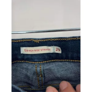Levis Womens Stretch H Rise Straight Jeans Blue Denim Medium Wash Size 6 size 29 thumbnail 4