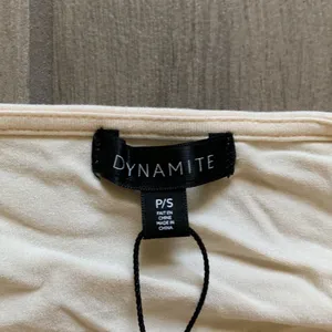 Dynamite haut long sleeve micro wrap top in birch thumbnail 3