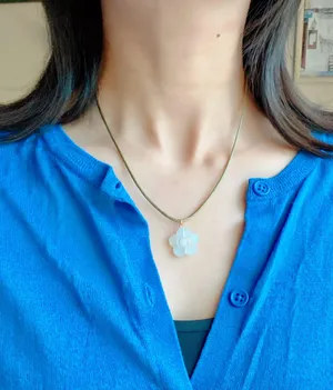 Handmade simple flower fairy cottage boho cute necklace🌼 thumbnail 7