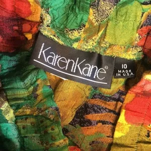 Karen Kane Women's Tropical Floral Maxi Skirt Green Multi Size 10 thumbnail 9