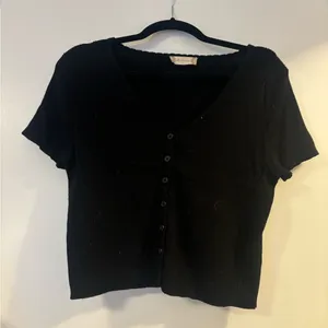 Altar’d State Cropped Cardigan Short Sleeve Top thumbnail 1