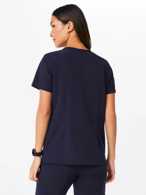 FIGS Casma Three Pocket Scrub Top PO 1518 Navy thumbnail 5