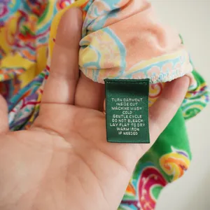 Lauren Ralph Lauren Small Sheath Dress Vibrant Yellow Paisley Print Tie Waist thumbnail 6