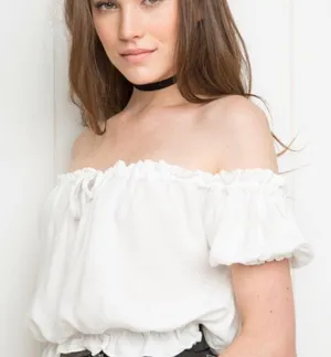 Off The Shoulder Crop Top thumbnail 1