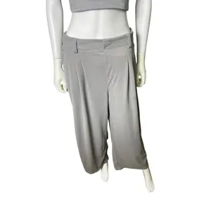 Halara Womens L Petite Gray Wide Leg Pants High RiseStretch NWT828092 PANTS ONLY thumbnail 3