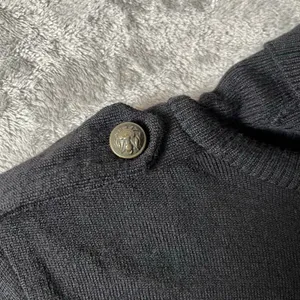 Aldo Martins Black Turtleneck Sweater Button Detail Ribbed Collar Minimalist 6‎ thumbnail 2