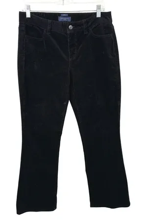Talbots Size 10P Corduroy Pants Black Corduroy Bootcut Stretch Holiday 1338‎ thumbnail 1