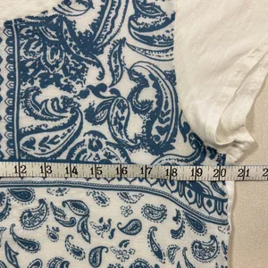 Ariat White and Blue Paisley Short Sleeve Tee thumbnail 4