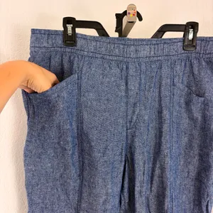 Old Navy high-waisted linen-blend cropped tapered pants thumbnail 5