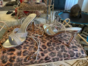 Stunning silver heels size 7.5 🩷 thumbnail 6