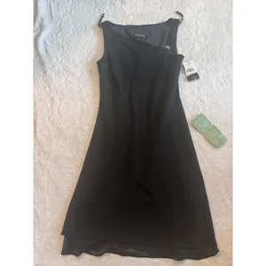 Women's size 14 S.L. Fashions black formal dress Made In U S A thumbnail 3