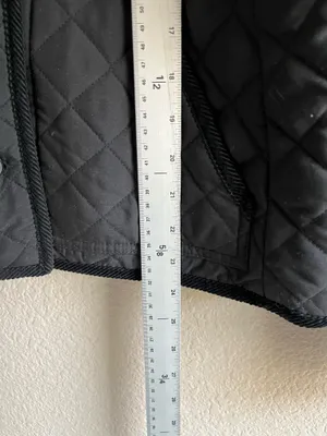 Small black Chaps quilted jacket  thumbnail 8