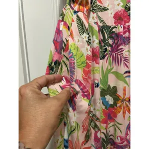 Crown & Ivy Multicolor Floral Tropical Dress Coastal Cruise Beach Modest Large thumbnail 3