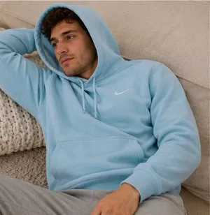 Nike Light Blue Pullover Hoodie thumbnail 1