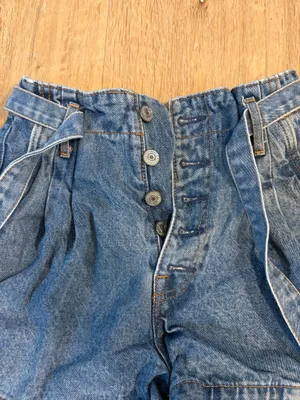 Abercrombie and Fitch Paperbag Tie Denim Jean Shorts thumbnail 3