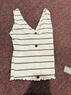 Caution to the Wind Classy White Tank Top thumbnail 1