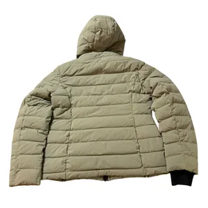 Michael Kors Size Medium Sage Green Gray Puffer Down Fill Hooded Full Zip‎ Coat thumbnail 8