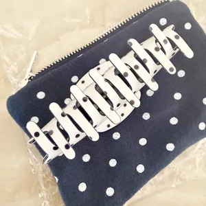 NEW Parke white blue polka dots hair clip claw clip * thumbnail 2