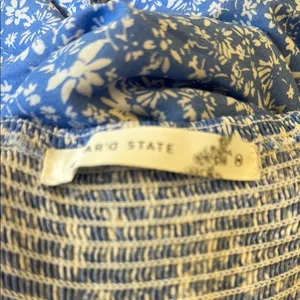 Altar’d State Empire Waist V Nevk Floral Blue Mini Dress NWOT thumbnail 7
